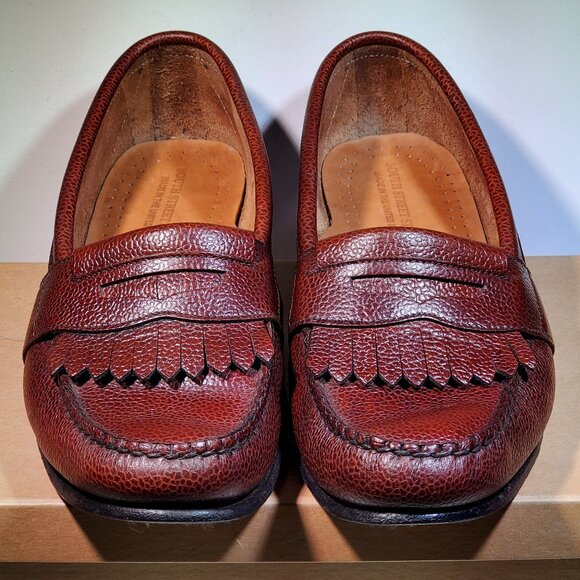 VINTAGE RARE SOUTH STREET STATION SCOTCH GRAIN KILTIE PENNY LOAFERS MADE IN USA main image 7